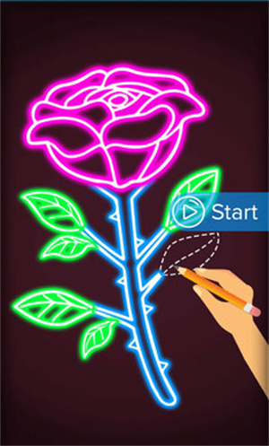glow draw flower截屏2