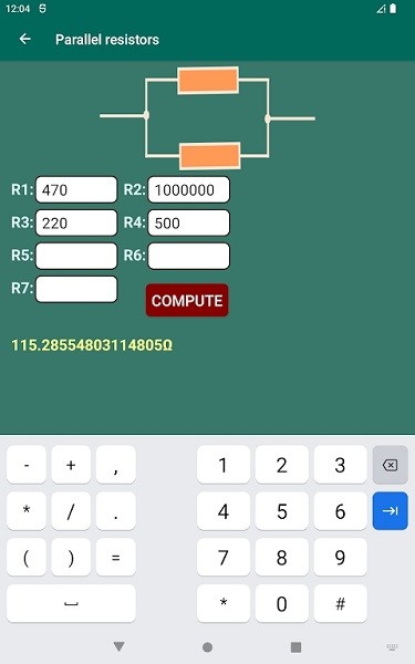 电子电路计算器安卓2020版截屏1
